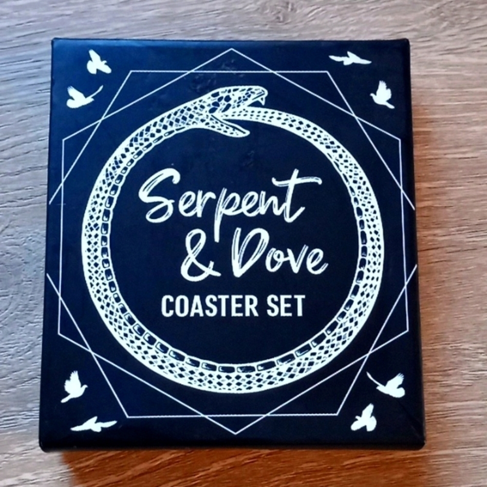 Serpent & Dove Book Series Fairyloot 4 Coaster Set Foiled Theme: Spellcraft Art